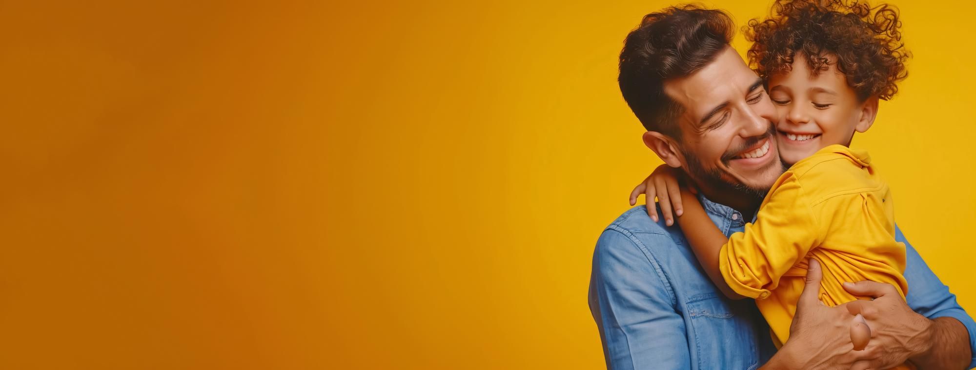 Padre e hijo de viaje